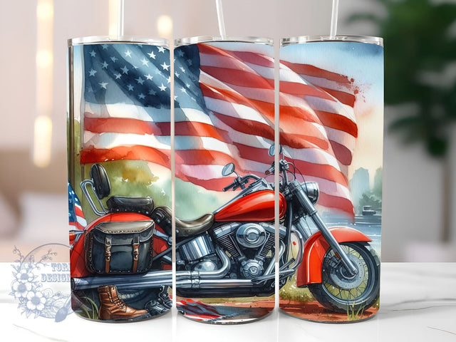 Motorcycle Wrap Tumbler, 20oz American Tumbler Wrap, Straight & Tapered Tumbler Wrap, Motorcycle Tumbler PNG, Motorcycle Sublimation Tumbler Sublimation ToriDesigns 
