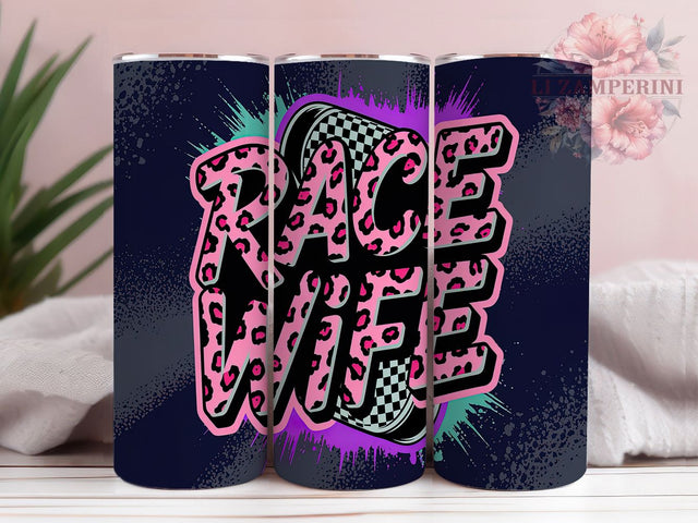 Motorsports Race Wife Tumbler, Racing Mom PNG, 20oz Sublimation Design, Motorsports Wife Cup, Checkered Flag Wrap, Pit Wife Tumbler, Racing Family Design Sublimation Li Zamperini 