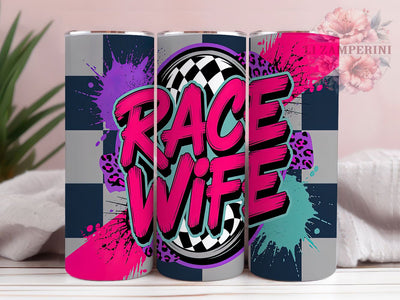 Motorsports Race Wife Tumbler, Racing Mom PNG, 20oz Sublimation Design, Motorsports Wife Cup, Checkered Flag Wrap, Pit Wife Tumbler, Racing Family Design Sublimation Li Zamperini 