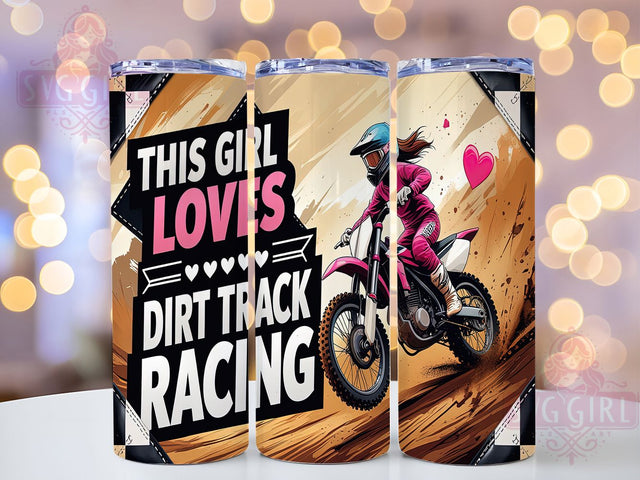Motorsports Speedway Racing Girl Tumbler, Racing Girl Tumbler Wrap, 20oz Sublimation PNG, Motorsports Tumbler Design, Racecar Girl Wrap, This Girl Loves Racing, Speedway Tumbler PNG Sublimation SvggirlplusArt 