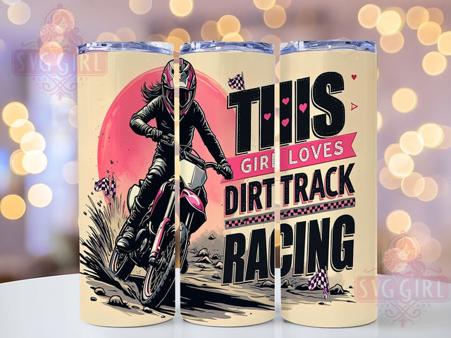 Motorsports Speedway Racing Girl Tumbler, Racing Girl Tumbler Wrap, 20oz Sublimation PNG, Motorsports Tumbler Design, Racecar Girl Wrap, This Girl Loves Racing, Speedway Tumbler PNG Sublimation SvggirlplusArt 