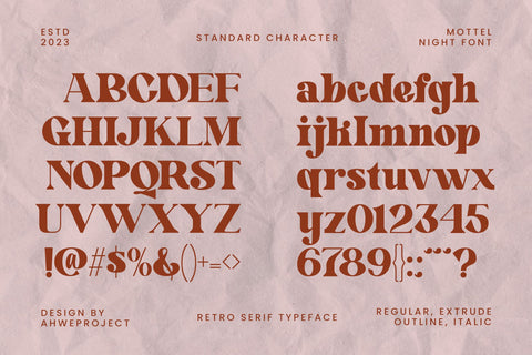 Mottelnight Font ahweproject 