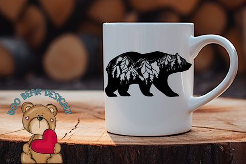 Mountain Bear Clipart Sublimation Boo Bear Designz 
