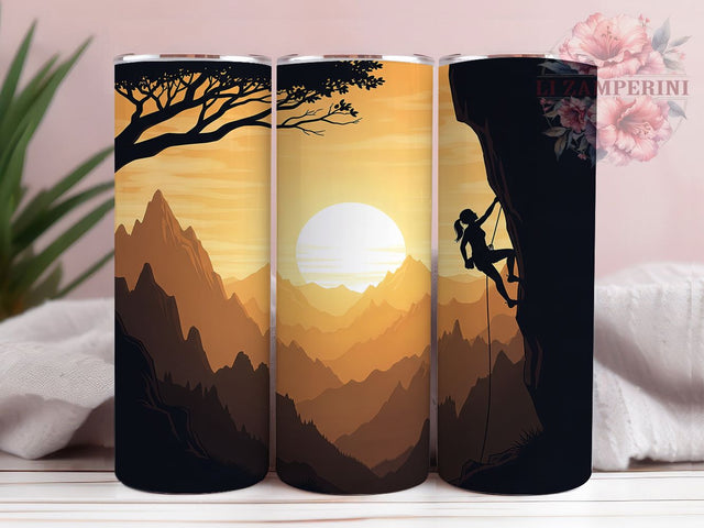 Mountain Climbing Girl Power Tumbler, Rock Climber Cup, Female Athlete Present, Mountain Sport Design, Adventure Woman Gift, Climbing Life Tumbler, Boulder Girl Cup Sublimation Li Zamperini 