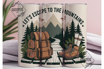 Mountain Escape 20oz Tumbler Wrap Sublimation sassyprint 