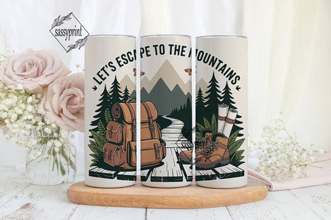 Mountain Escape 20oz Tumbler Wrap Sublimation sassyprint 