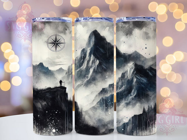 Mountain Explorer Hiking Adventure Tumbler, Mountain Explorer Gift, Nature Wanderer Present, Trail Seeker Tumbler, Peak Climber Gift, Outdoor Adventure Design, Mountain Life Gift Sublimation SvggirlplusArt 