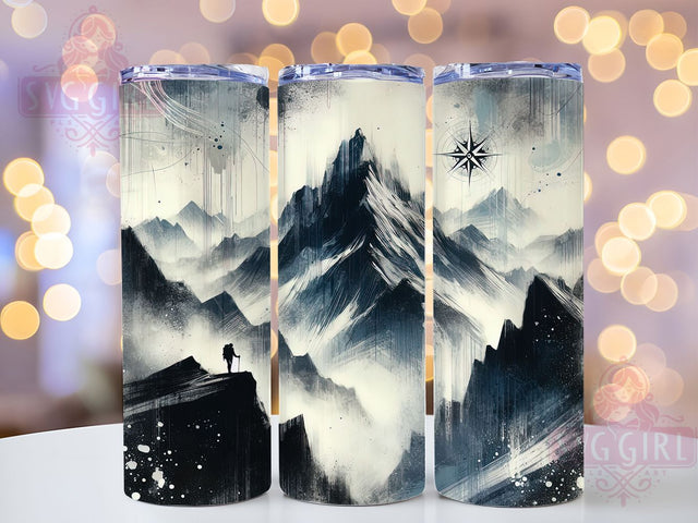 Mountain Explorer Hiking Adventure Tumbler, Mountain Explorer Gift, Nature Wanderer Present, Trail Seeker Tumbler, Peak Climber Gift, Outdoor Adventure Design, Mountain Life Gift Sublimation SvggirlplusArt 