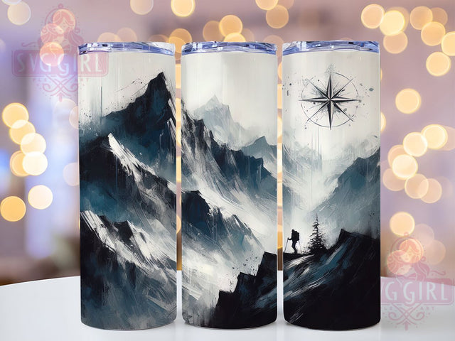 Mountain Explorer Hiking Adventure Tumbler, Mountain Explorer Gift, Nature Wanderer Present, Trail Seeker Tumbler, Peak Climber Gift, Outdoor Adventure Design, Mountain Life Gift Sublimation SvggirlplusArt 