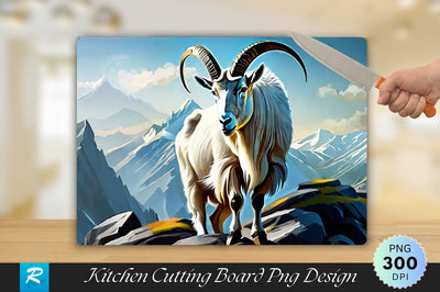 Mountain Goat Background Cutting Board Sublimation Regulrcrative 