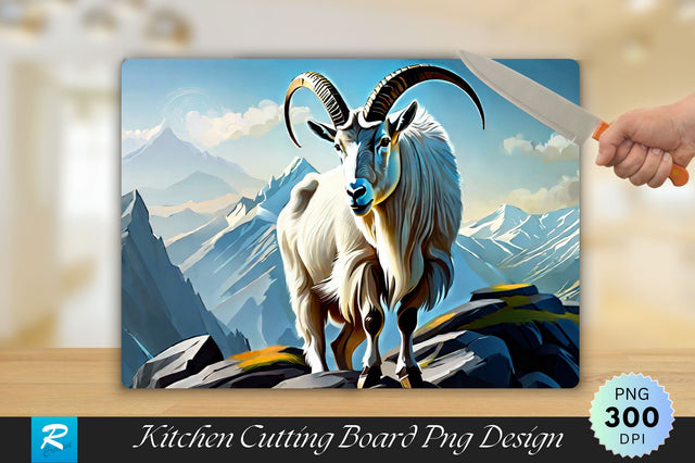 Mountain Goat Background Cutting Board Sublimation Regulrcrative 