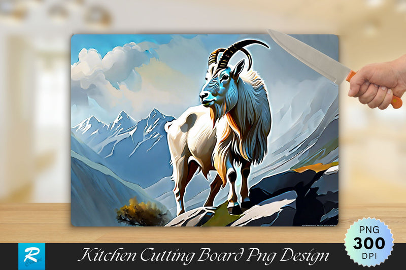 Mountain Goat Background Cutting Board Sublimation Regulrcrative 