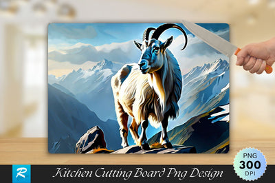 Mountain Goat Background Cutting Board Sublimation Regulrcrative 