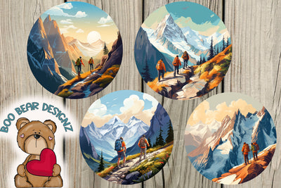 Mountain Hikers Sublimation rounds Sublimation Boo Bear Designz 