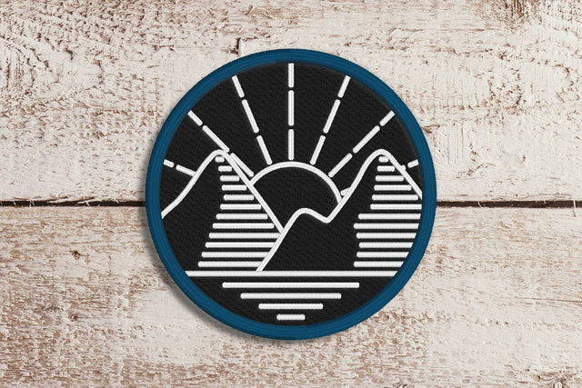 Mountain Line Art ITH Patch or Mini Applique Embroidery Embroidery/Applique DESIGNS Designed by Geeks 