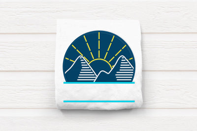 Mountain Line Art Split Applique Embroidery Embroidery/Applique DESIGNS Designed by Geeks 