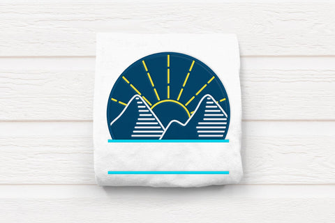 Mountain Line Art Split Applique Embroidery Embroidery/Applique DESIGNS Designed by Geeks 