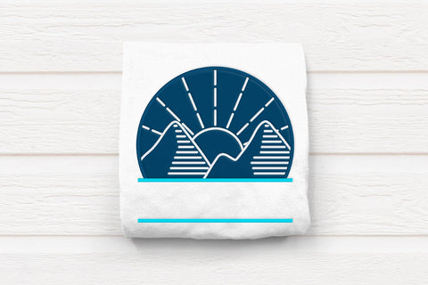 Mountain Line Art Split Applique Embroidery Embroidery/Applique DESIGNS Designed by Geeks 