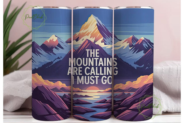 Mountain Majesty 20oz Tumbler Wrap Sublimation PixelChick 