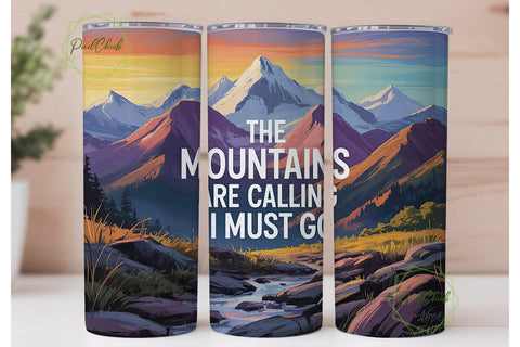 Mountain Majesty 20oz Tumbler Wrap Sublimation PixelChick 