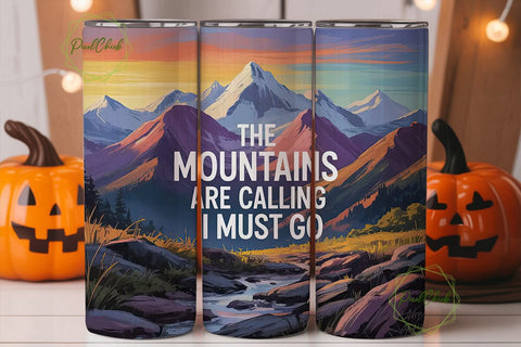 Mountain Majesty 20oz Tumbler Wrap Sublimation PixelChick 