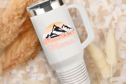 Mountain Mama SVG Files For Cricut, Retro Mountain PNG for Sublimation, Tshirts, Stickers, Cute Travel Adventure Design SVG Designing Digitals 