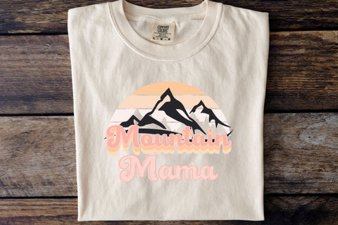 Mountain Mama SVG Files For Cricut, Retro Mountain PNG for Sublimation, Tshirts, Stickers, Cute Travel Adventure Design SVG Designing Digitals 