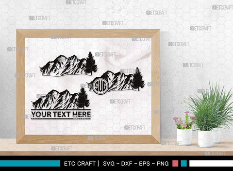 Mountain Monogram, Mountain Silhouette, Mountain SVG, Hiking Svg, Forest Svg, Trees Svg, Travel Outdoor Svg, SB00508 SVG ETC Craft 