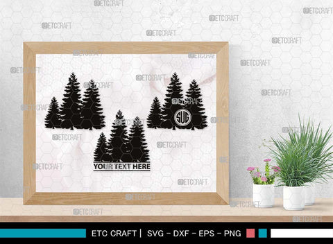 Mountain Monogram, Mountain Silhouette, Mountain SVG, Hiking Svg, Forest Svg, Trees Svg, Travel Outdoor Svg, SB00508 SVG ETC Craft 