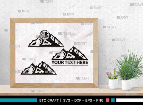 Mountain Monogram, Mountain Silhouette, Mountain SVG, Hiking Svg, Forest Svg, Trees Svg, Travel Outdoor Svg, SB00508 SVG ETC Craft 