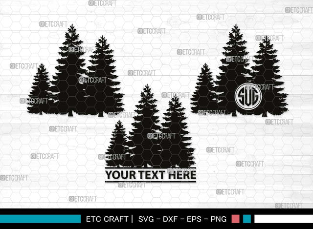 Mountain Monogram, Mountain Silhouette, Mountain SVG, Hiking Svg, Forest Svg, Trees Svg, Travel Outdoor Svg, SB00508 SVG ETC Craft 