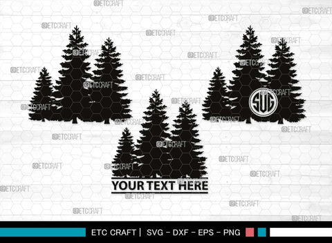 Mountain Monogram, Mountain Silhouette, Mountain SVG, Hiking Svg, Forest Svg, Trees Svg, Travel Outdoor Svg, SB00508 SVG ETC Craft 