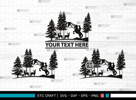 Mountain Scenery Monogram, Mountain Scenery Silhouette, Mountain Scenery SVG, Mountain Svg, Forest Svg, Trees Svg, Travel Outdoor Svg, SB00507 SVG ETC Craft 