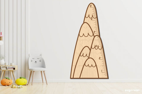 Mountains Growth Chart Laser Cut SVG SvgOcean 