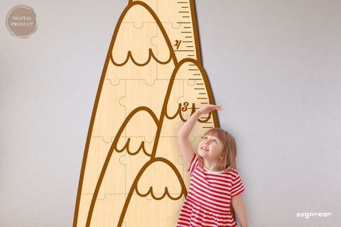 Mountains Growth Chart Laser Cut SVG SvgOcean 