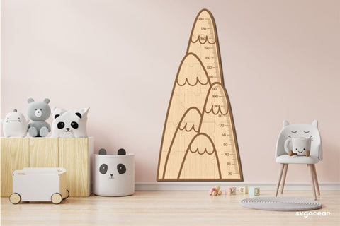 Mountains Growth Chart Laser Cut SVG SvgOcean 