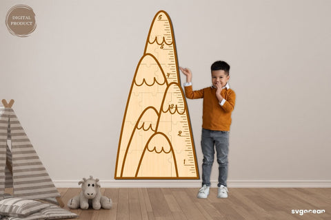 Mountains Growth Chart Laser Cut SVG SvgOcean 