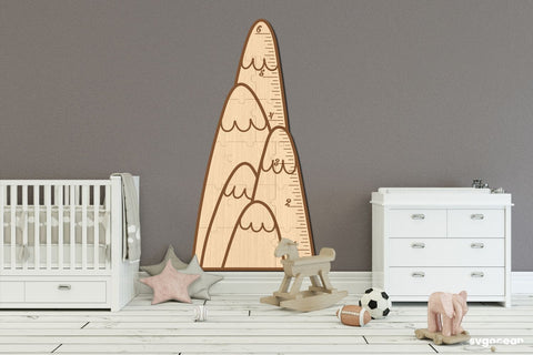 Mountains Growth Chart Laser Cut SVG SvgOcean 