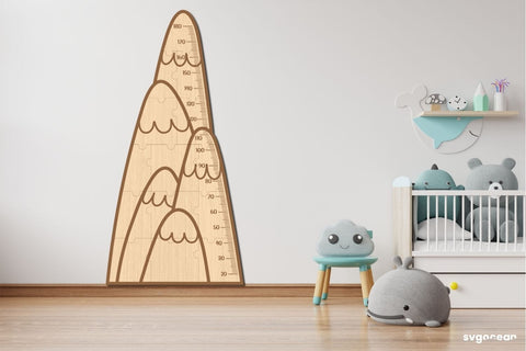Mountains Growth Chart Laser Cut SVG SvgOcean 