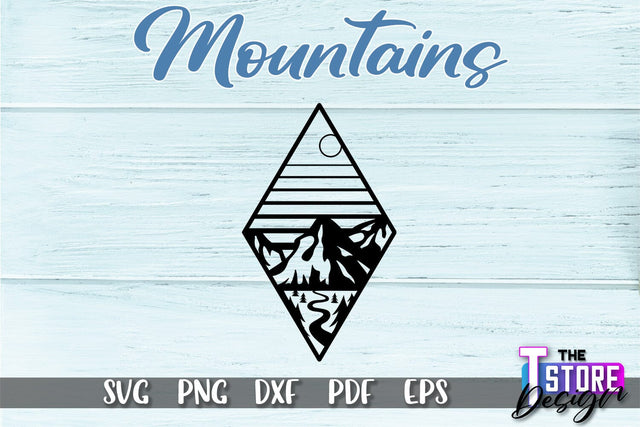Mountains SVG Design | Mountain SVG | Camping SVG Design SVG The T Store Design 