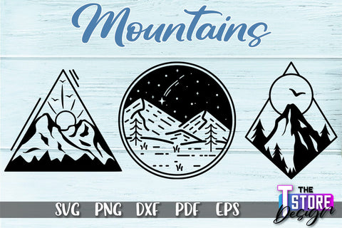 Mountains SVG Design | Mountain SVG | Camping SVG Design SVG The T Store Design 
