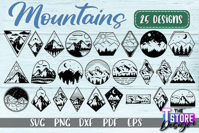 Mountains SVG Design | Mountain SVG | Camping SVG Design SVG The T Store Design 