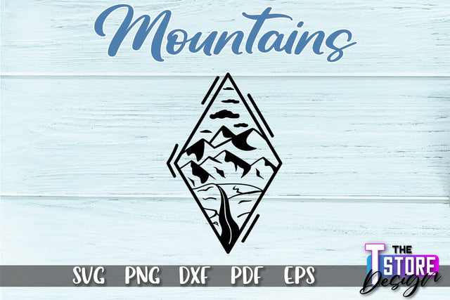 Mountains SVG Design | Mountain SVG | Camping SVG Design SVG The T Store Design 