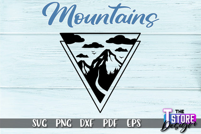 Mountains SVG Design | Mountain SVG | Camping SVG Design SVG The T Store Design 