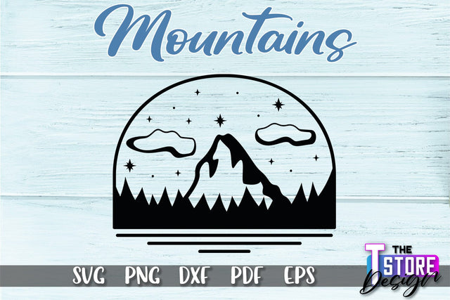 Mountains SVG Design | Mountain SVG | Camping SVG Design SVG The T Store Design 