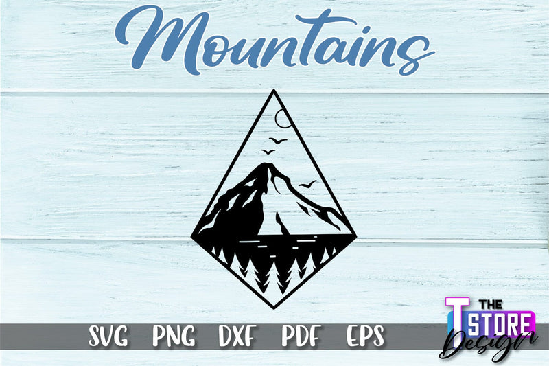 Mountains SVG Design | Mountain SVG | Camping SVG Design SVG The T Store Design 
