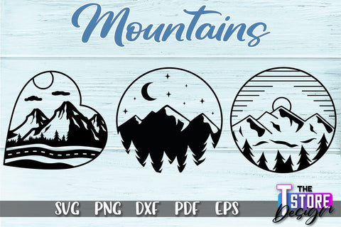 Mountains SVG Design | Mountain SVG | Camping SVG Design SVG The T Store Design 