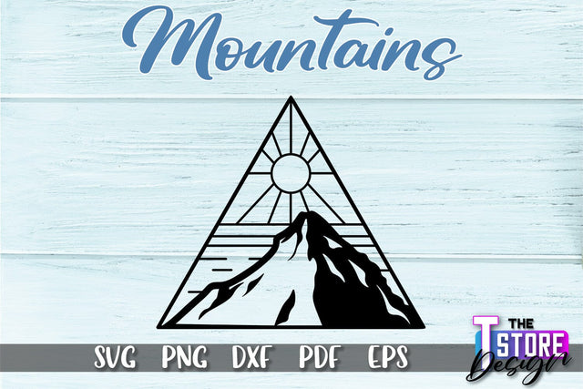 Mountains SVG Design | Mountain SVG | Camping SVG Design SVG The T Store Design 