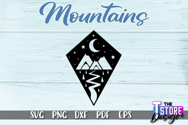 Mountains SVG Design | Mountain SVG | Camping SVG Design SVG The T Store Design 