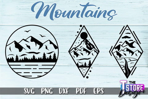 Mountains SVG Design | Mountain SVG | Camping SVG Design SVG The T Store Design 